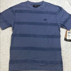 NWT Boys Vans French Terry Check Stripe Tee
